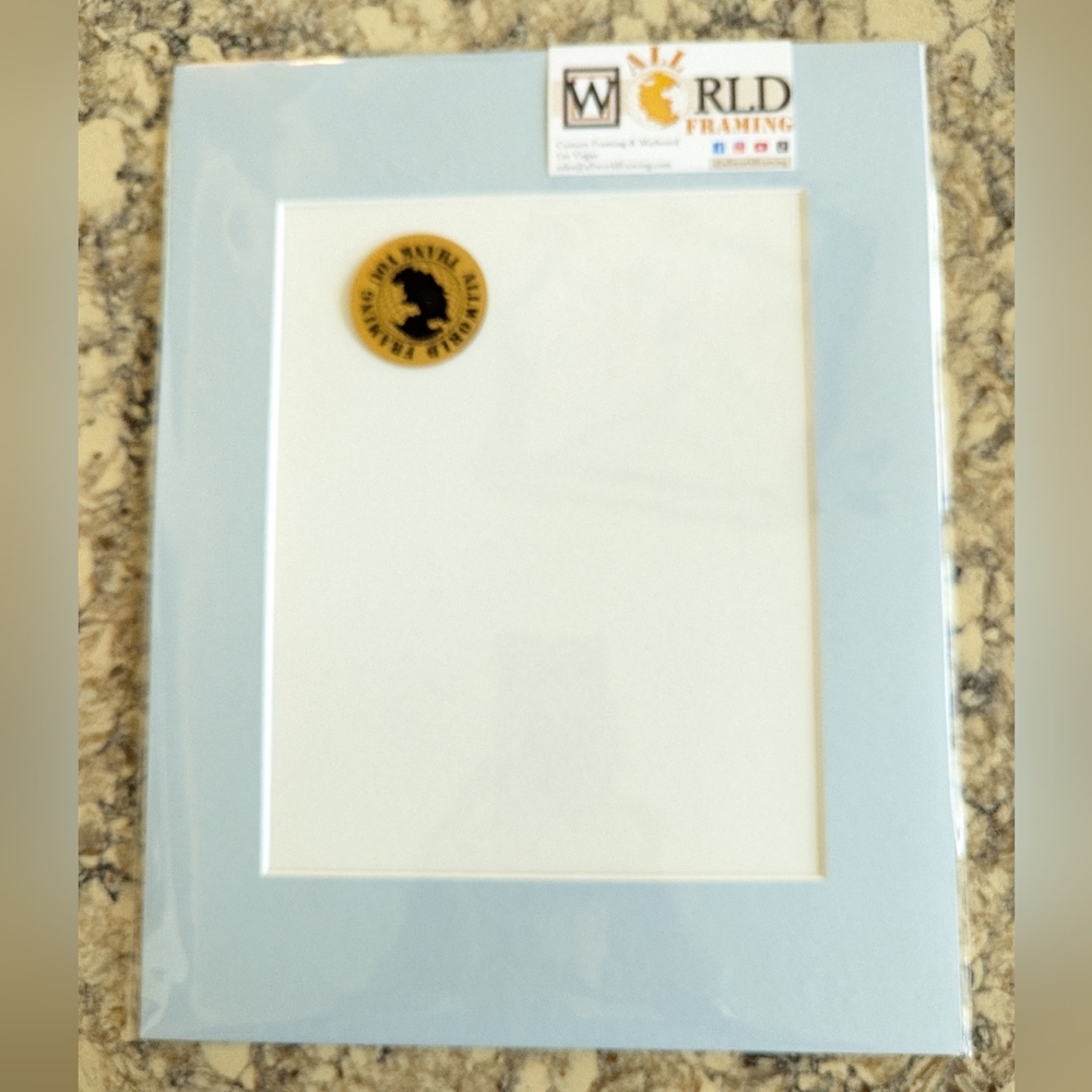 11x14 Matting for 8x10 Photograph or Artwork 4-Ply Bevel Cut Acid Free Matboard
